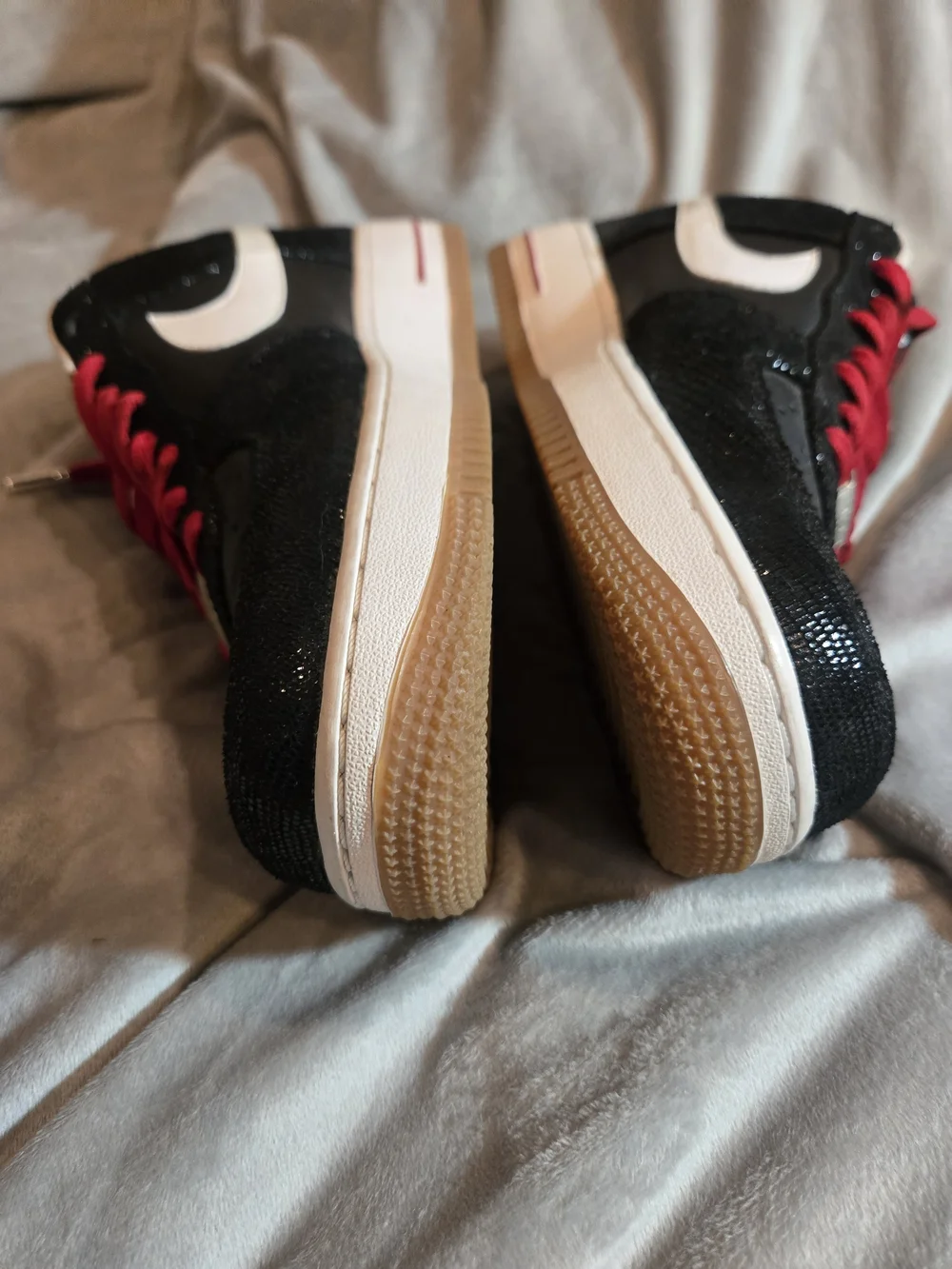 Nike Air Force 1 Low Black with Red Laces